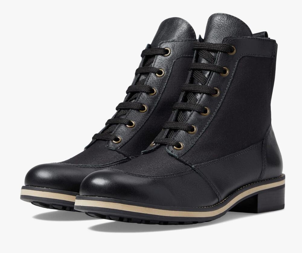 Walking Cradles Knox Ankle Boots Black Leather Size 7.5 NWOB Stylish Comfy